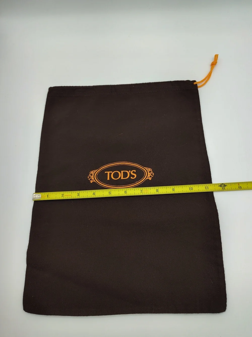 TOD'S Dust Bag 15x11.5 Brown Drawstring Storage Shoe Travel Organizer Pouch EUC